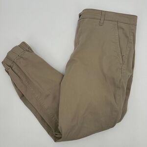 Lavi's Jogger Pants Mens 36x32 Tan Cotton White Tap High‎ Rise Pockets Outdoor